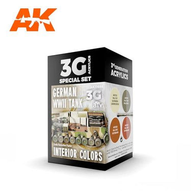 AK Interactive AK11688 WWII German Tank Interior Colors Acrylic Paint Set 3rd Generation